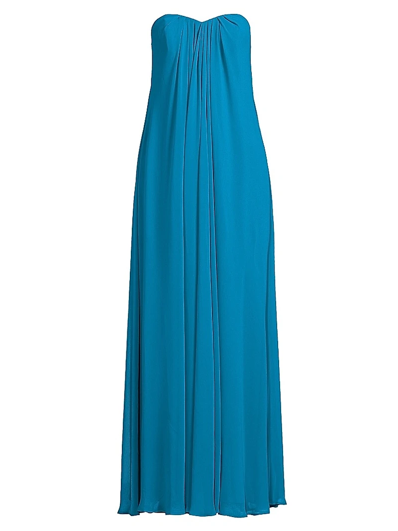 Strapless Chiffon Maxi Dress