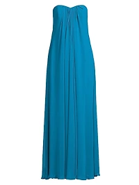 Strapless Chiffon Maxi Dress