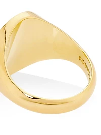 Reverie: The Path To Joy 18K Yellow Gold & 0.034 TCW Diamond Signet Ring