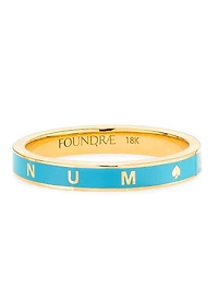 Reverie: The Path To Joy 18K Yellow Gold & Enamel Thin Band Ring