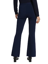Crepe High-Waist Flare-Leg Pants