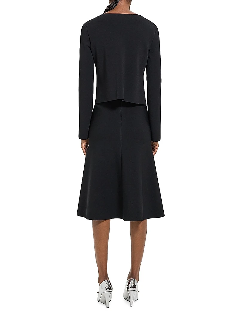 Layered Jersey Midi-Dress