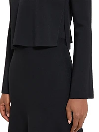 Layered Jersey Midi-Dress