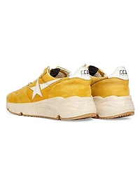 Running Sole Leather-Trimmed Sneakers