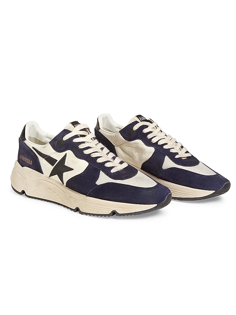 Running Sole Leather & Suede Sneakers