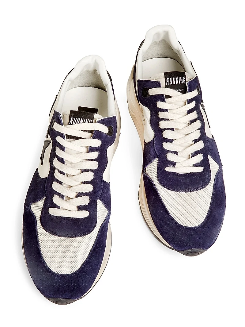 Running Sole Leather & Suede Sneakers