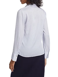 Micro Stripe Silk-Blend Shirt