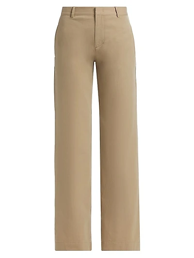 Twill Wide-Leg Pants
