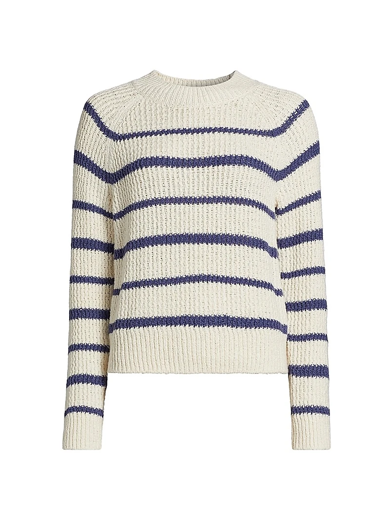 Cotton-Blend Striped Sweater