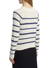 Cotton-Blend Striped Sweater