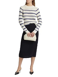 Cotton-Blend Striped Sweater