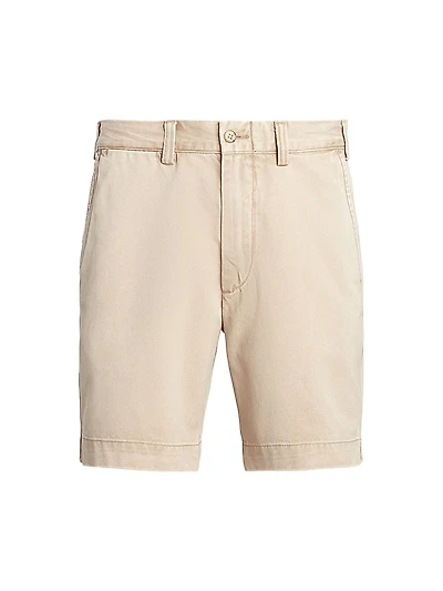 Twill Flat-Front Shorts