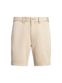 Twill Flat-Front Shorts