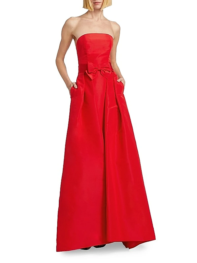 Silk Strapless Gown