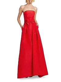 Silk Strapless Gown