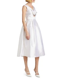 Gracie Silk-Wool Midi-Dress