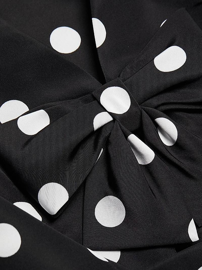 Claire Polka Dot Silk Column Gown