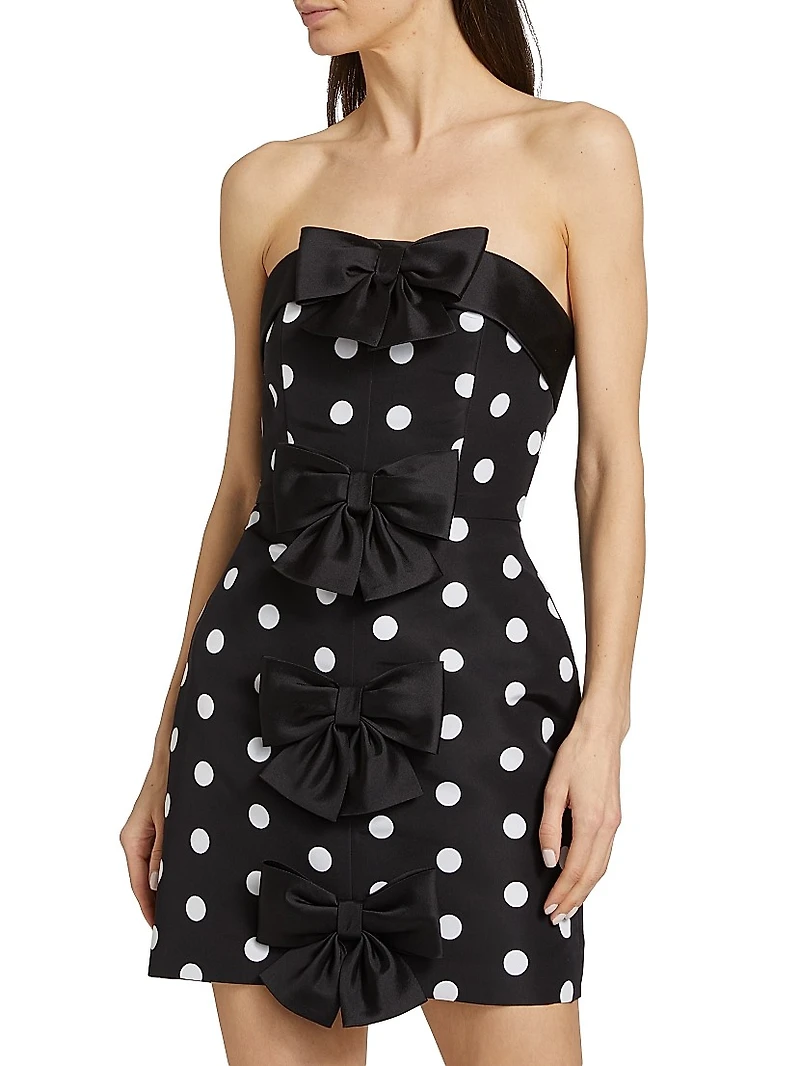 Georgie Polka Dot Silk Minidress