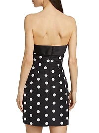 Georgie Polka Dot Silk Minidress