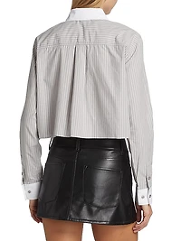 Stripe Crop Uniform Shirt