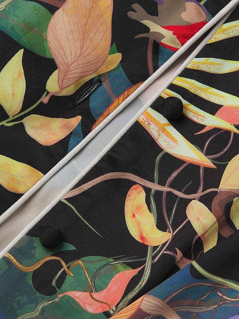 Sunset Ocean Dip Printed Shorts Pajama Set