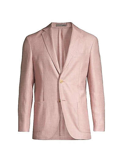 Linen & Wool-Blend Two-Button Sport Coat