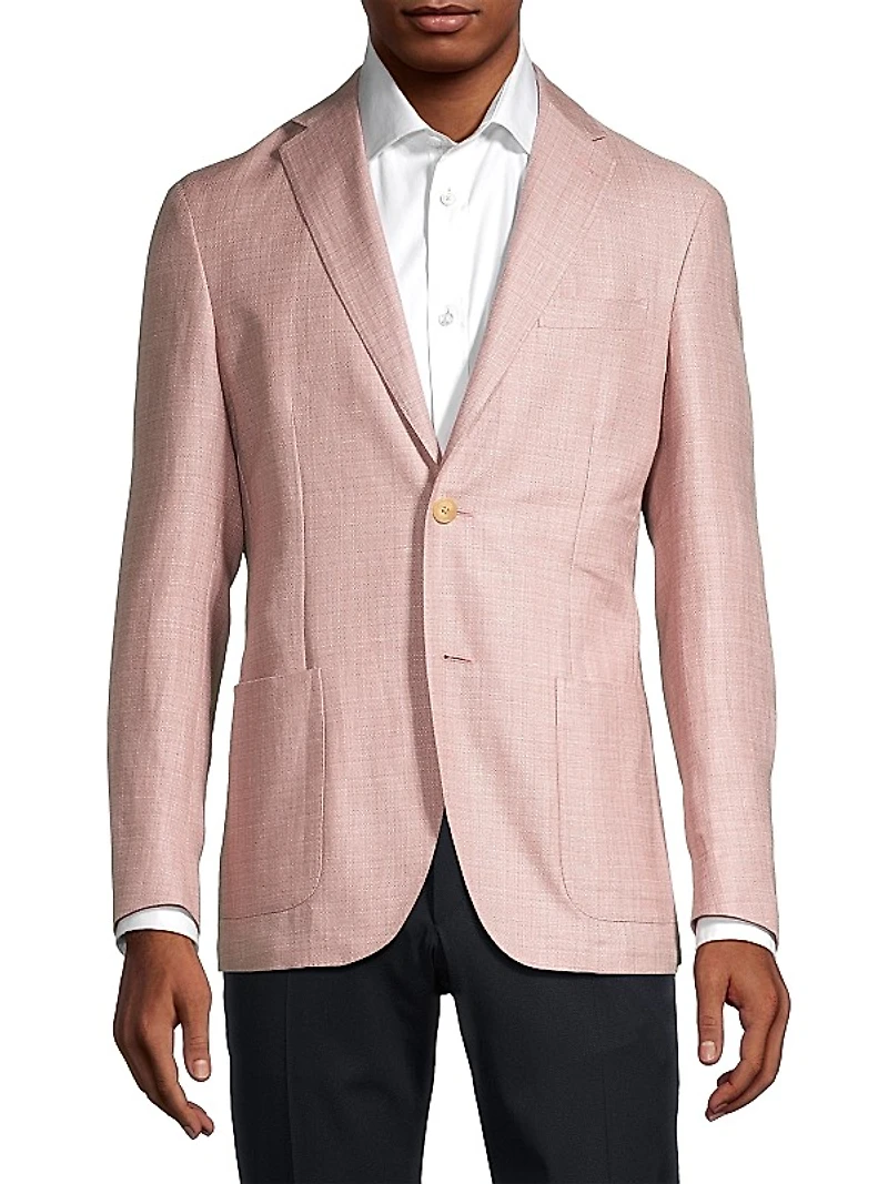 Linen & Wool-Blend Two-Button Sport Coat