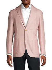 Linen & Wool-Blend Two-Button Sport Coat