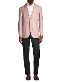 Linen & Wool-Blend Two-Button Sport Coat