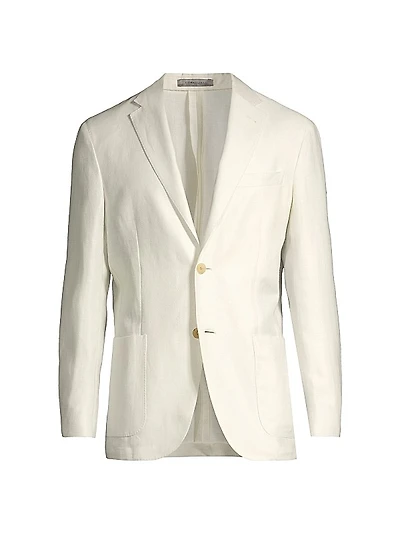 Linen & Wool-Blend Two-Button Sport Coat