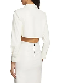 Leon Vegan Leather Crop Shirt