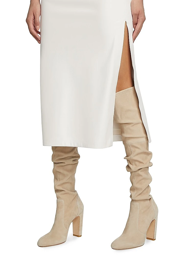 Maeve Vegan Leather Slip Skirt