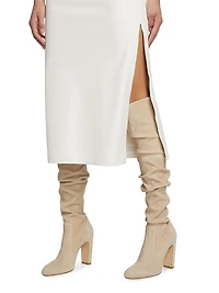 Maeve Vegan Leather Slip Skirt