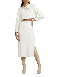 Maeve Vegan Leather Slip Skirt