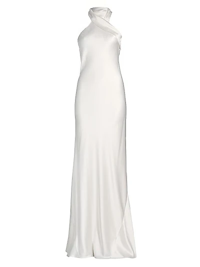 Pandora Satin Halterneck Gown