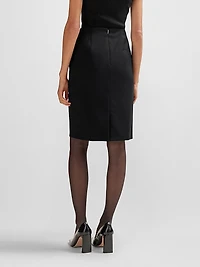 Slim-Fit Pencil Skirt Virgin Wool