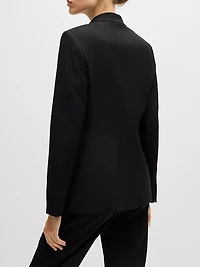 Regular-Fit Jacket Virgin Wool With Slit Cuffs