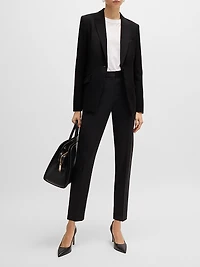 Regular-Fit Jacket Virgin Wool With Slit Cuffs