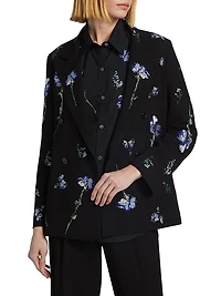 Cecil Beaton Carnation Wool Double-Breasted Blazer