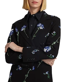 Cecil Beaton Carnation Wool Double-Breasted Blazer