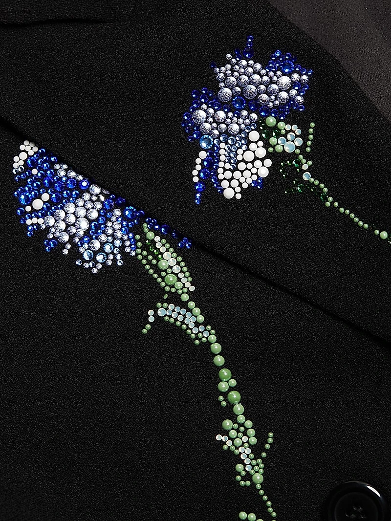 Cecil Beaton Carnation Wool Double-Breasted Blazer