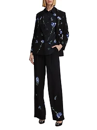 Cecil Beaton Carnation Wool Double-Breasted Blazer