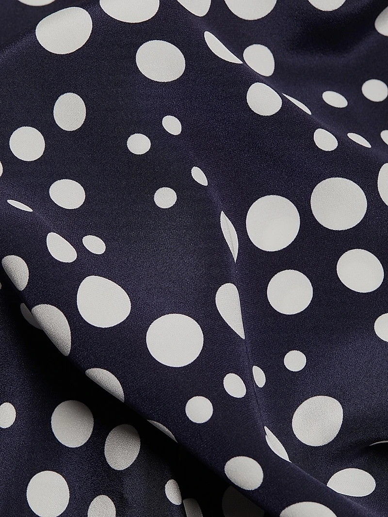 Keith Polka-Dot Tie Blouse