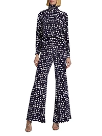 Keith Polka-Dot Tie Blouse