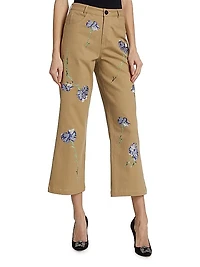 Cecil Beaton Carnation Cropped Pants
