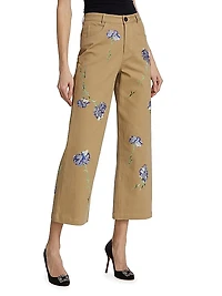Cecil Beaton Carnation Cropped Pants