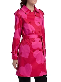 Hearts Cotton Trench Coat