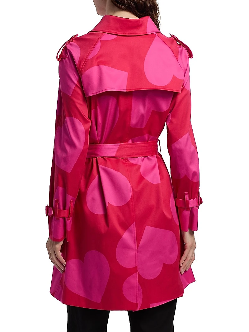 Hearts Cotton Trench Coat