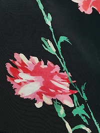 Cecil Beaton Pink Carnation Floral Silk Pants