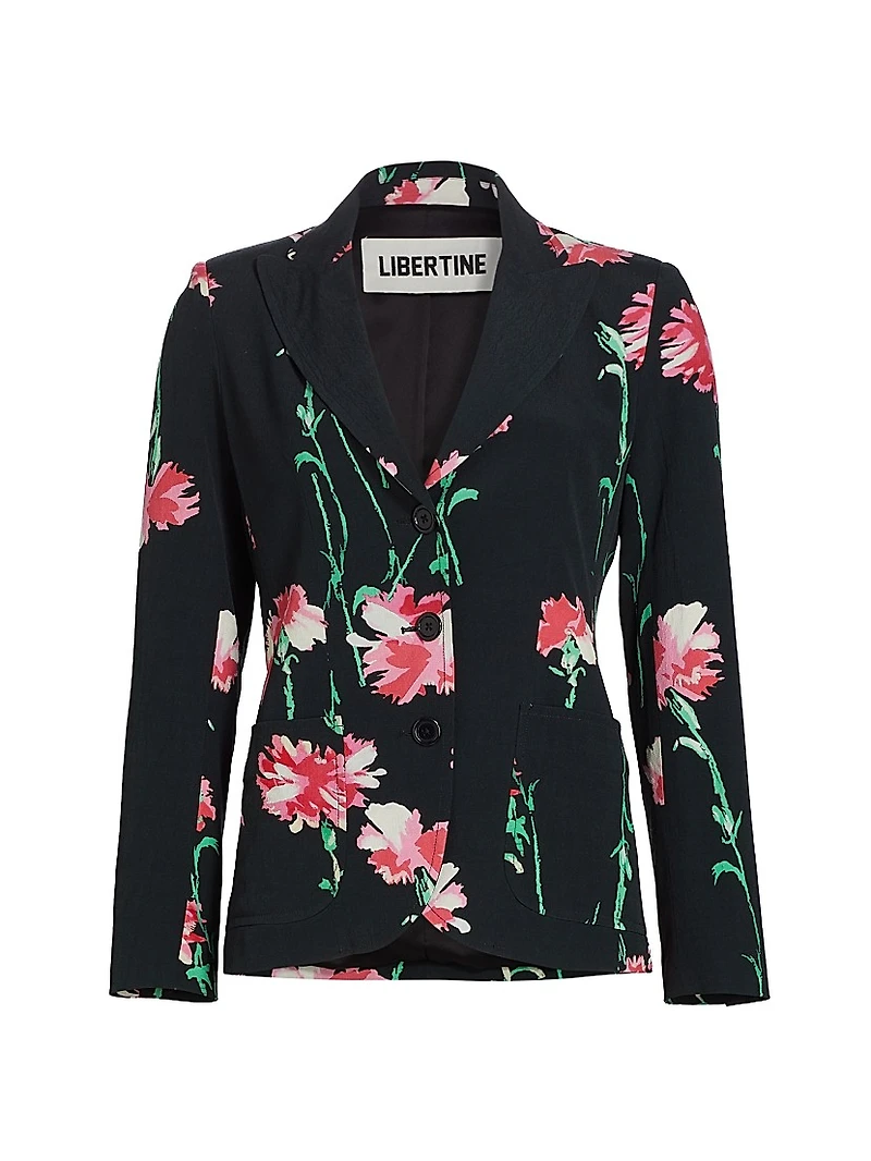 Cecil Beaton Carnation Three-Button Suit Jacket